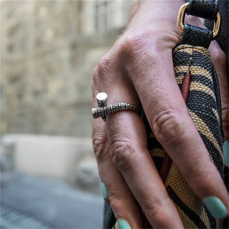 Viking Amulet Pattern Ring, Bold Statement Design
