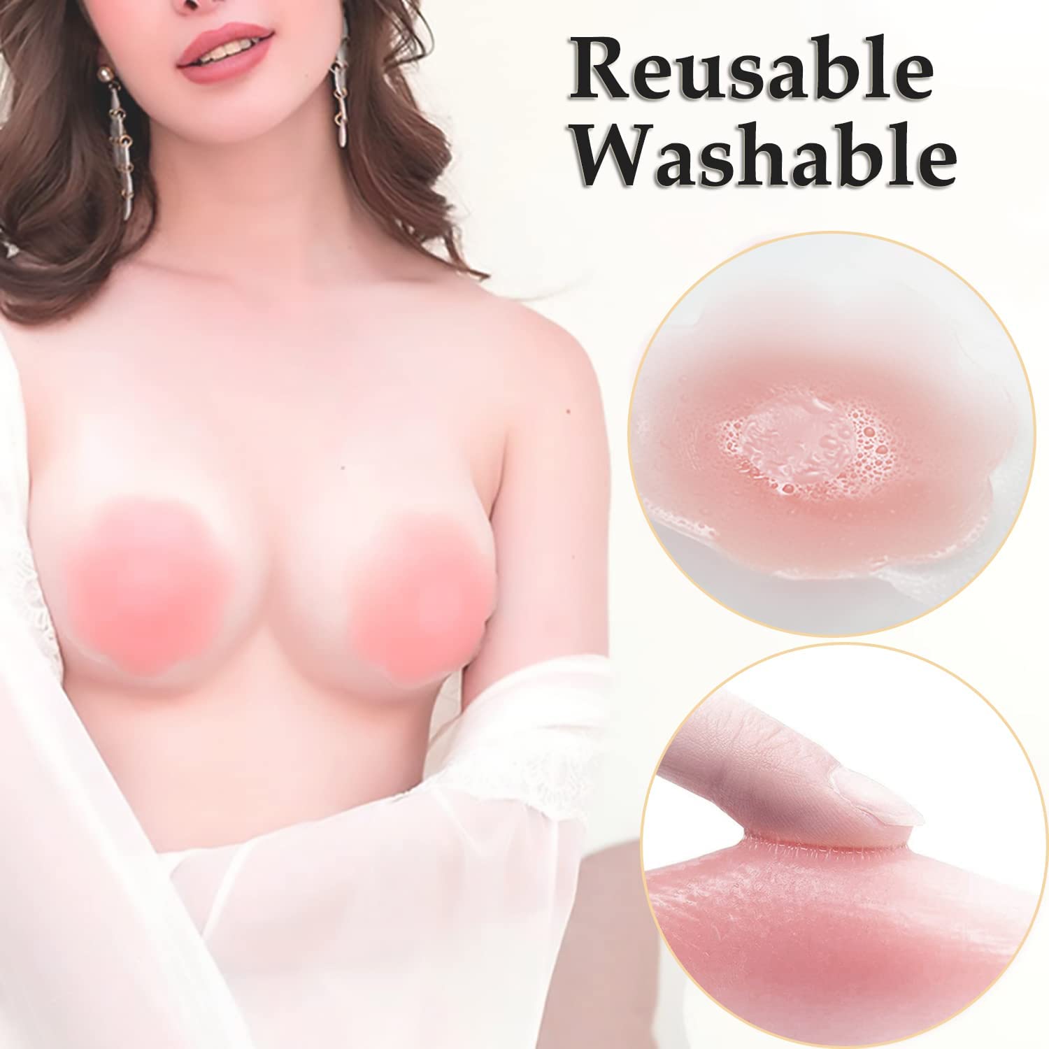 Women's Breathable Silicone Invisible Bra Sticker - Temu New Zealand