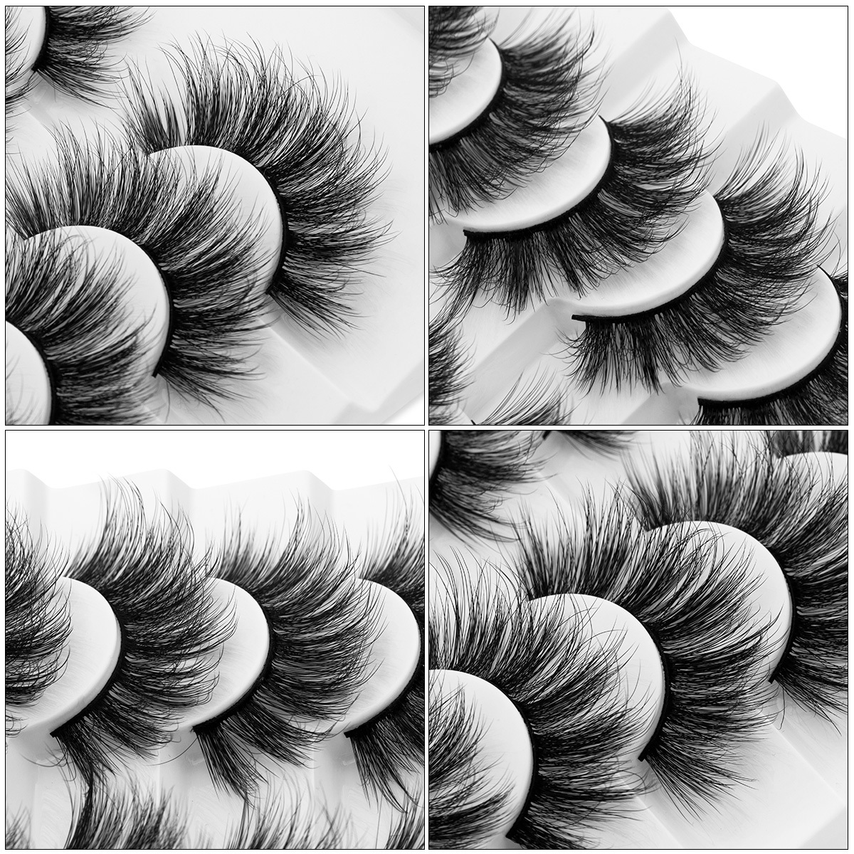 10 Pairs 6D Faux Mink Natural False Eyelashes Fluffy Dramatic Lashes