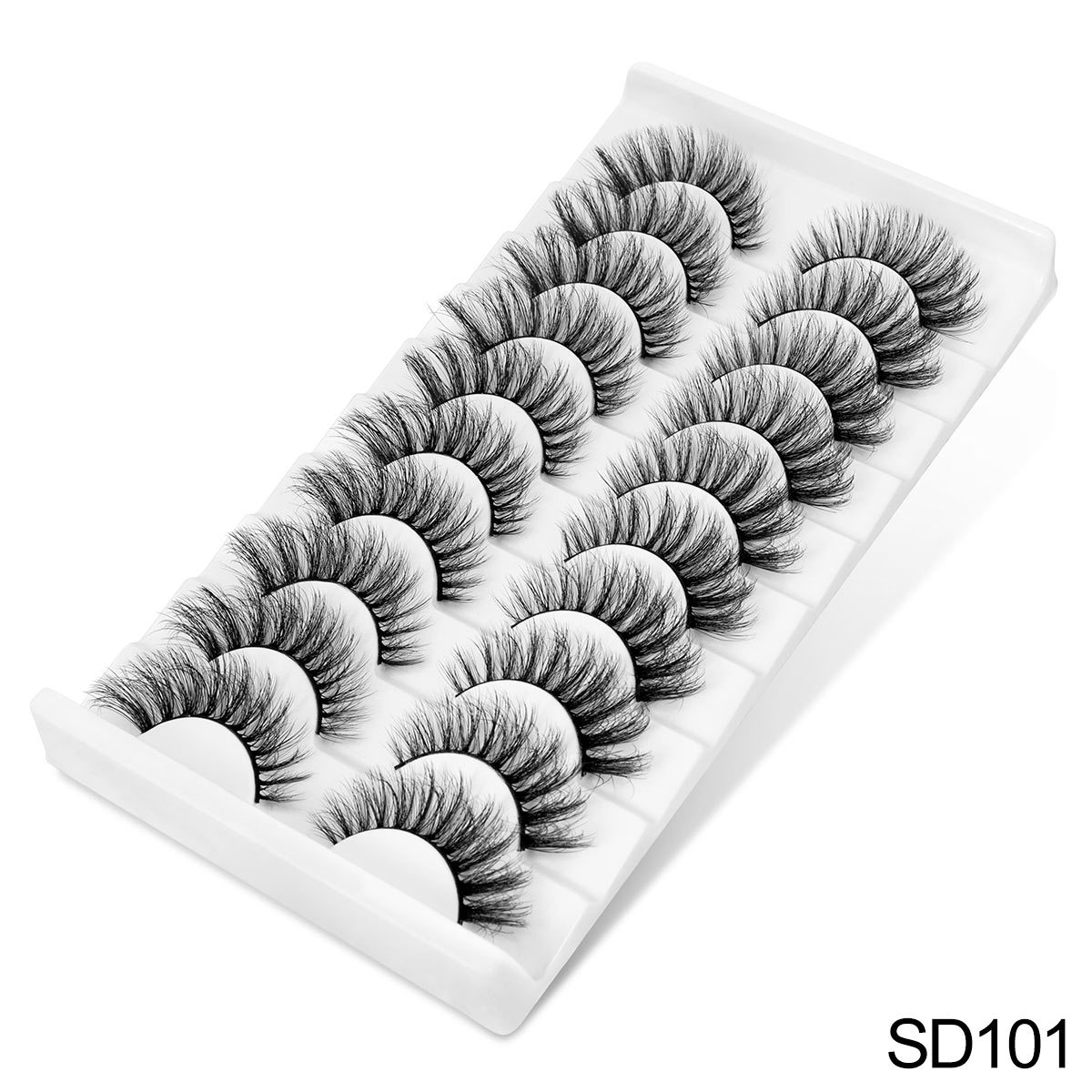10 Pairs 6D Faux Mink Natural False Eyelashes Fluffy Dramatic Lashes