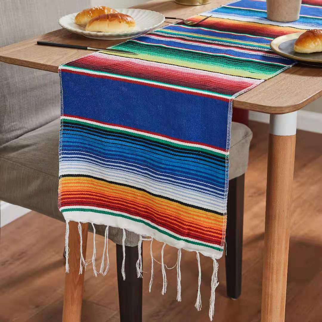 Caminos De Mesa Comedor,Boho Caminos De Mesa Rústicos Rayas