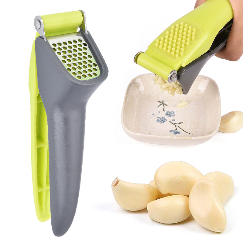 1pc Stainless Steel Garlic Press Household Vegetable Ginger Masher Handheld  Ginger Garlic Tool, Kitchen Accessories