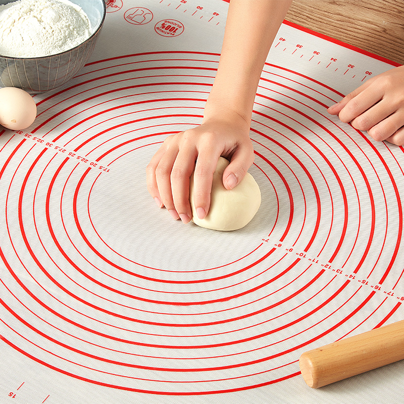 Non-Stick Kneading Dough Mat Clear Scaled, Large, Food Grade Silicone,  Kitchen Pizza Dough Pastry Mat, Bakeware Accessories 