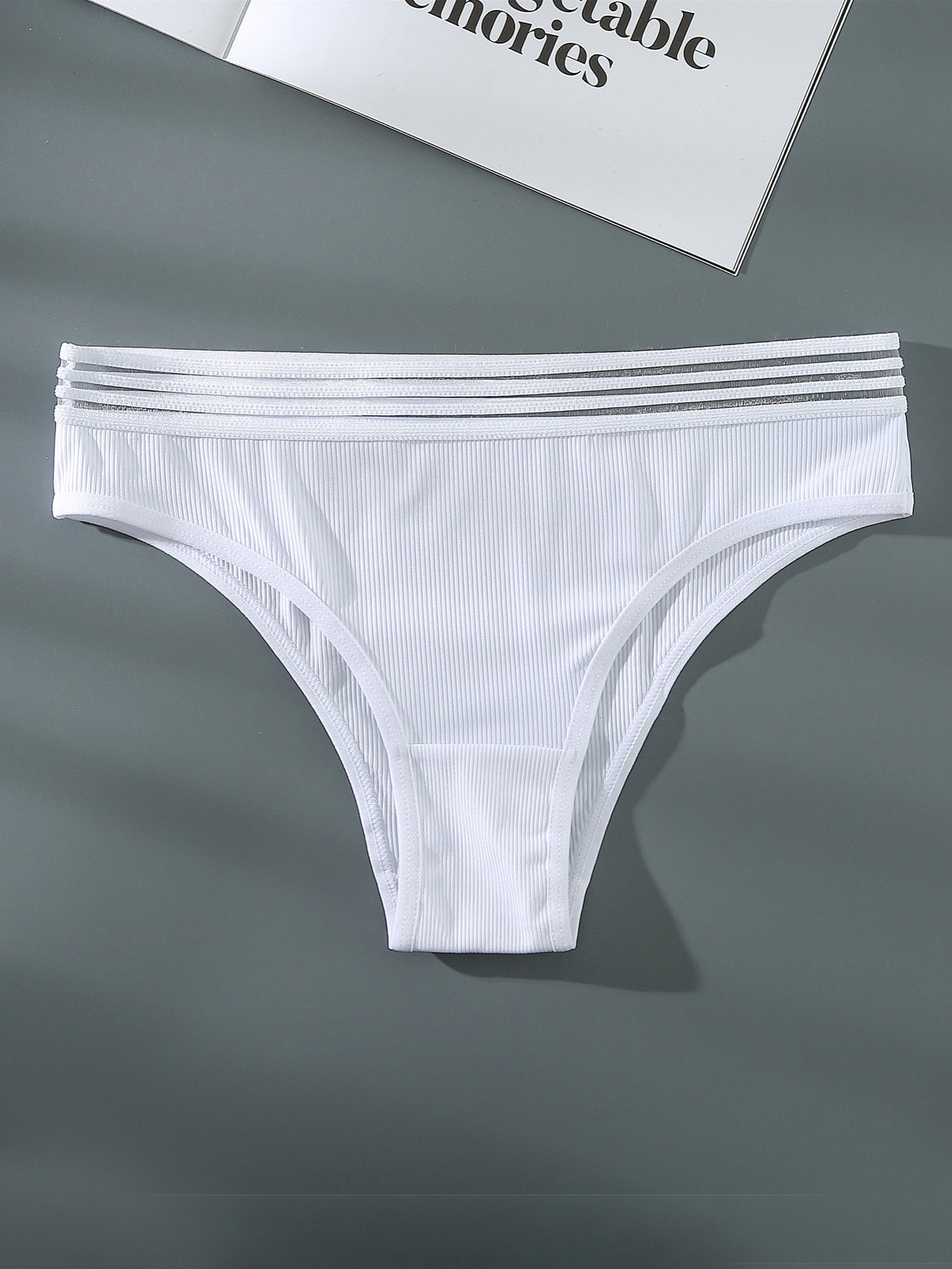 Women's Low Waist Seamless Striped Underwear Panty - Temu