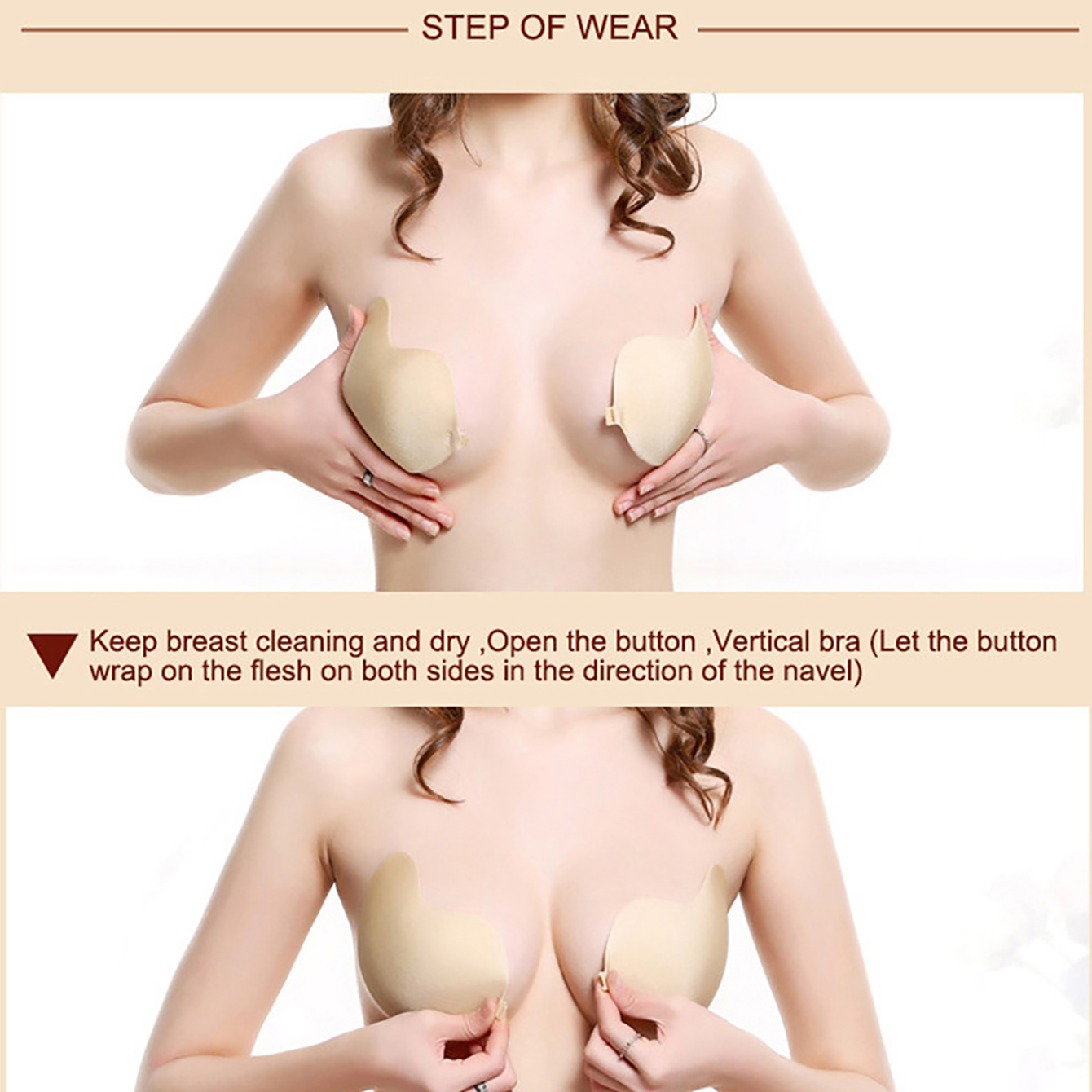 Invisible Bra Backless Bras for Women,Adhesive Bra Sticky Bra Strapless Self  Adhesive Push Up Bra Silicone Lift Adhesive Bra Stick On Bra Push Up for Large  Breasts,Adhesive Nipple Cover for Women(B) 