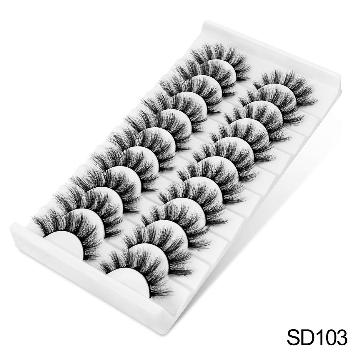 10 Pairs 6D Faux Mink Natural False Eyelashes Fluffy Dramatic Lashes