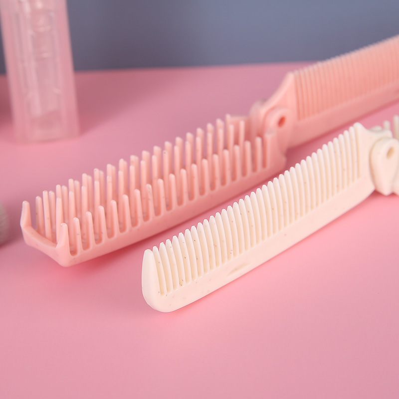 ABS Degradable Folding Makeup Comb Creative Dense Tooth Hair Comb Travel Portable Children Smooth Hair Comb Straight Hair Comb