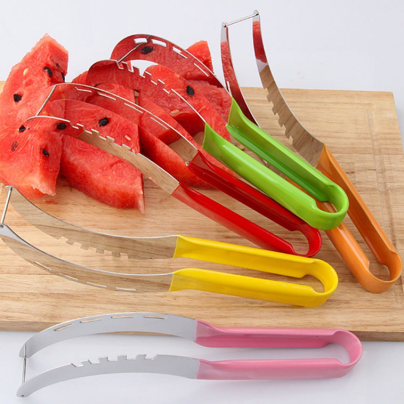 Dropship 1pc Watermelon Cutter Slicer, Stainless Steel Watermelon Cube  Cutter Quickly Safe Watermelon Knife, Fun Fruit Salad Melon Cutter For  Kitchen Gadget to Sell Online at a Lower Price