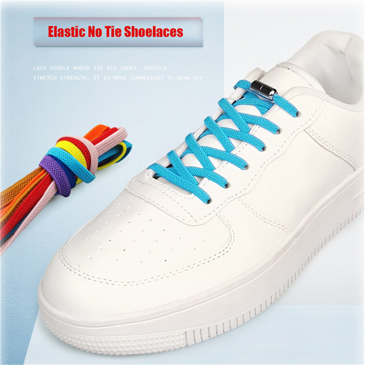 1Pair Elastic Lazy Shoelaces No Tie Shoe Laces Sneakers Flats Shoelaces for  Kids Adult Quick Shoelace Fit All Shoes Freeshipping