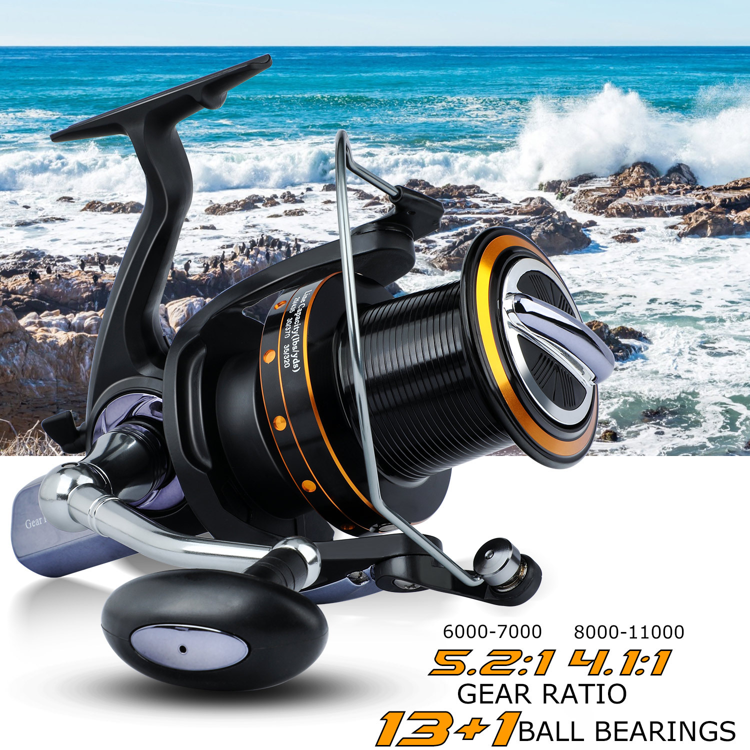 Sougayilang Spinning Fishing Reels 6000-11000 Series Surf Fishing