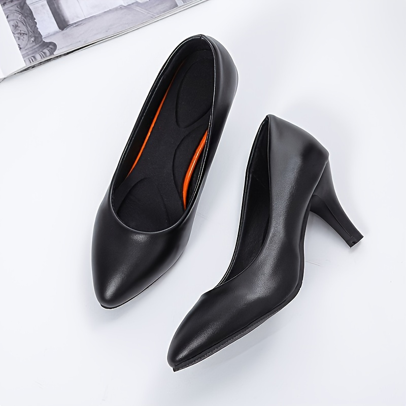 Women's High Heels Pointed Toe Stiletto Heel Black Pumps Shop On Temu