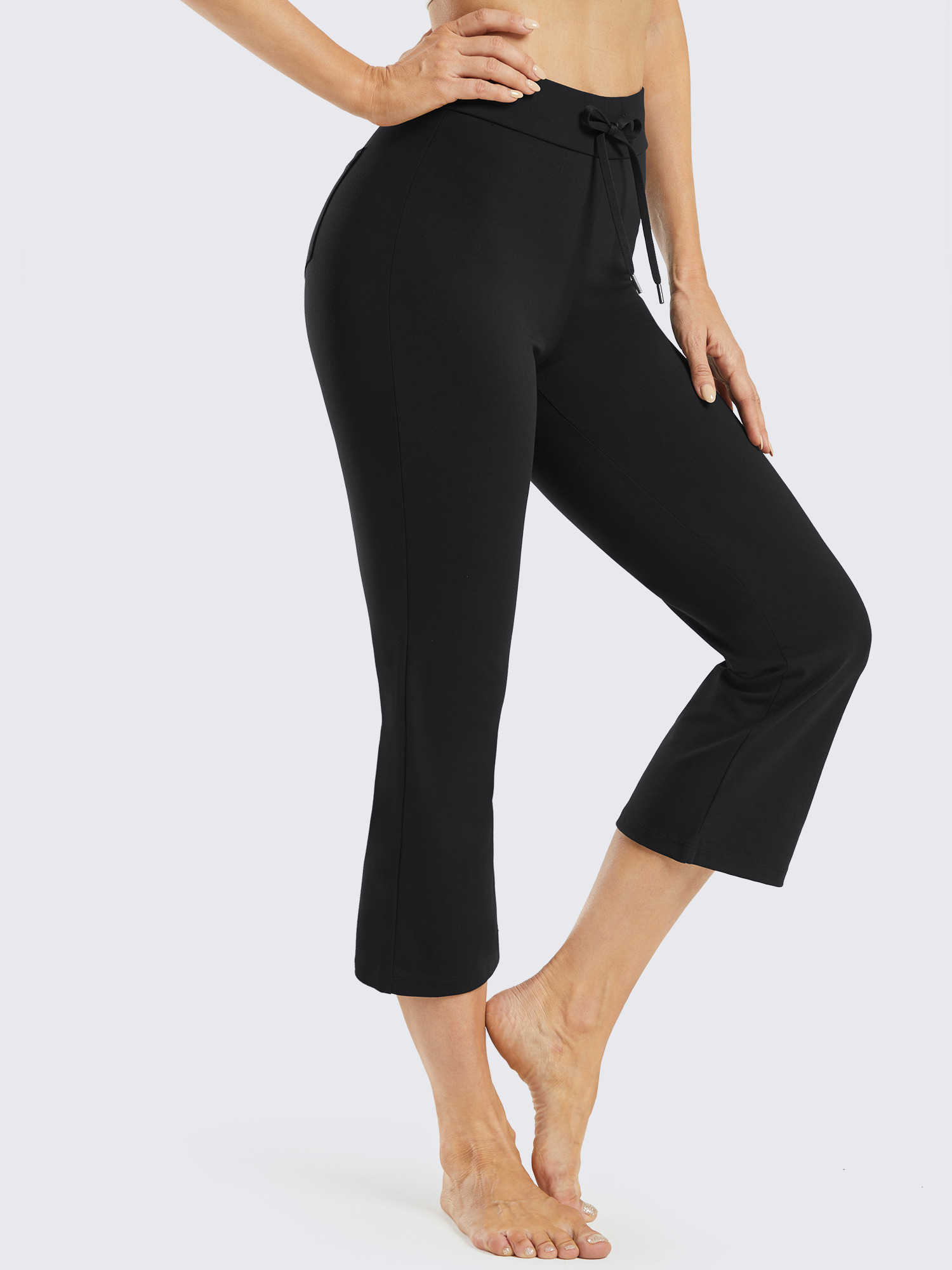  G4Free Yoga Capri Pants For Women Wide Leg Dress Crop Pants