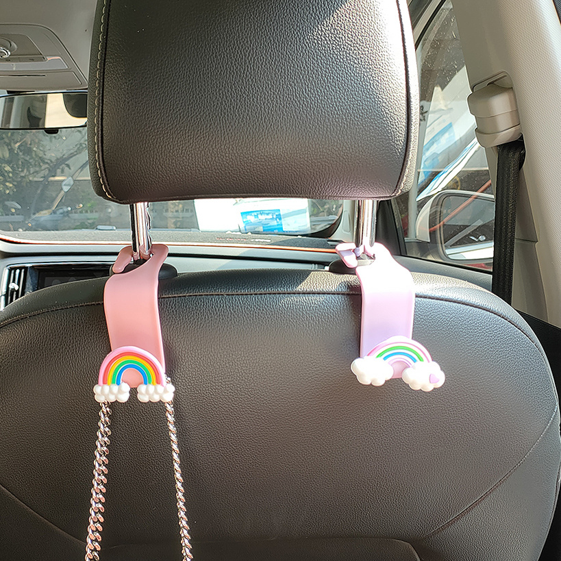  2 in 1 Car Seat Hooks for Purses and Bags with Phone