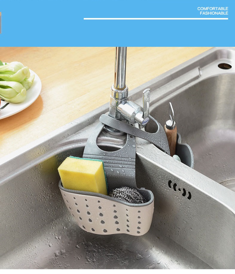 Adjustable Sink Drain Basket Sponge Soap Storage Basket Temu