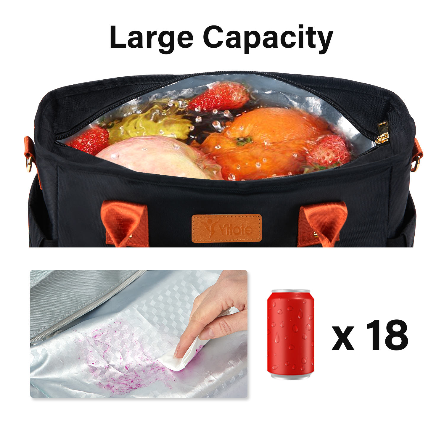 1pc Large Capacity Insulated Lunch Box And Bag For Women, Work