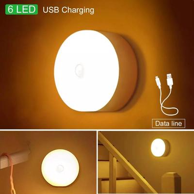 1pc wireless motion sensor night light bedroom decor light 6led detector wall decorative lamp for staircase closet room