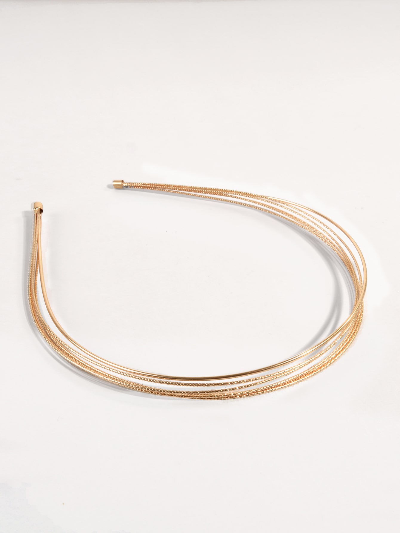 Alloy Golden Metal Wide Hair Band Head Band Fashion Simple Temu