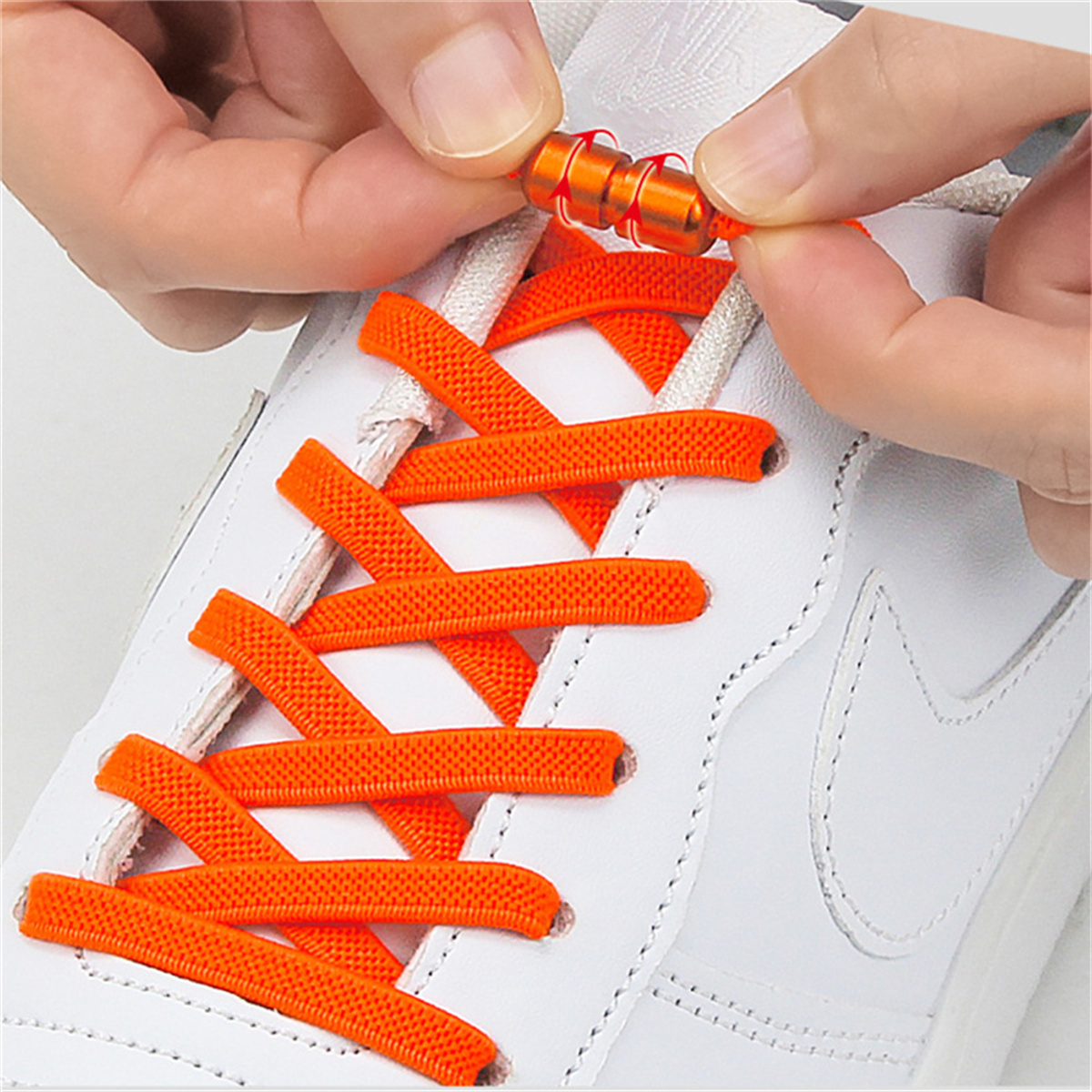 12 Colors Elastic No-Tie Shoelaces with Magnetic Metal Lock