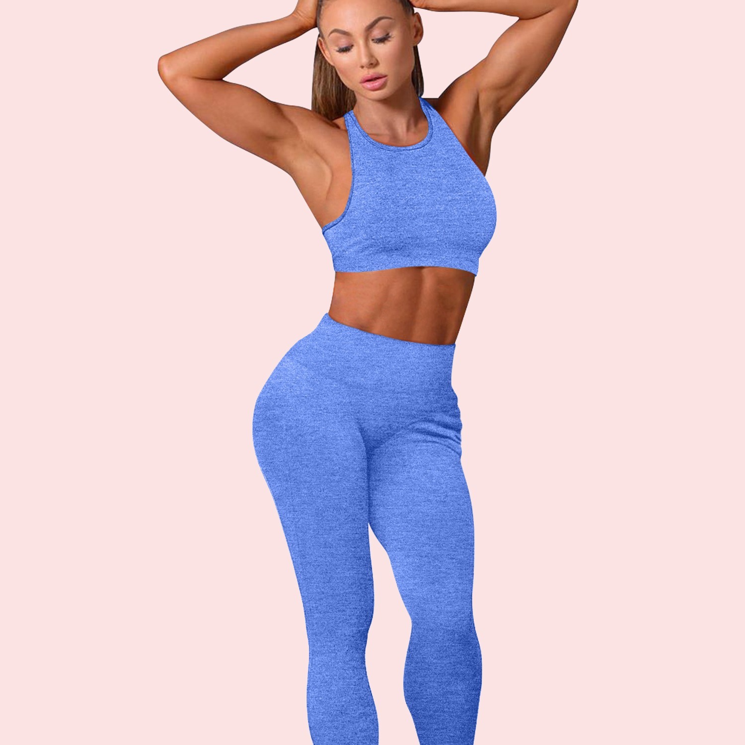 Seamless Printed Yoga Set Sexy Camisole Sports Bra Leggings - Temu