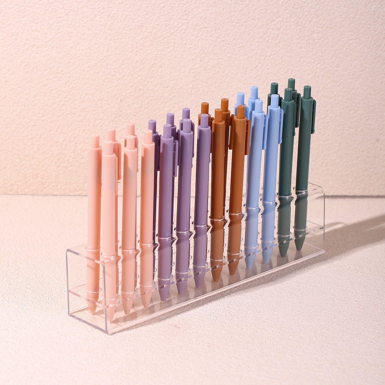 Acrylic Pen Holder Stationery Shop Ladder Display Rack Pen Holder Storage Box Desktop Pencil