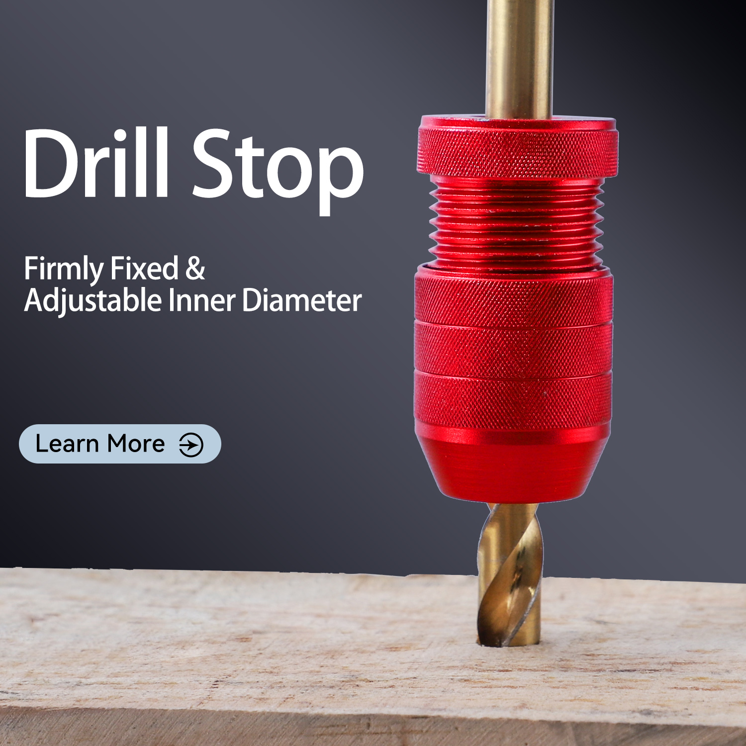 Adjustable Drill Bit Depth Stop Wood Drill Limit Positioner Temu