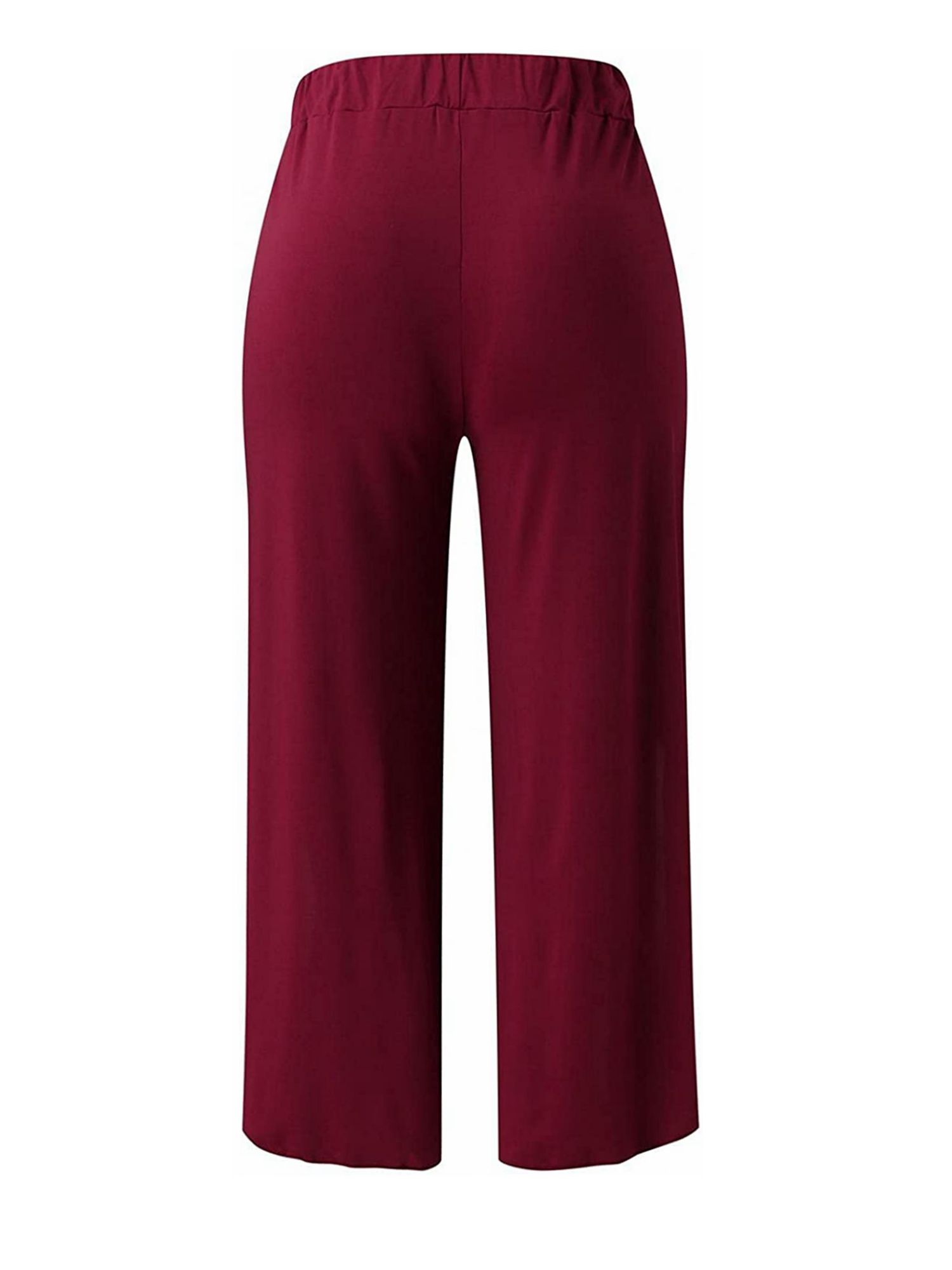 Syiwidii Burgundy Leather Pants Women Wide Leg Trousers Korean Style Y2k  Fashion Loose Pants High Waisted