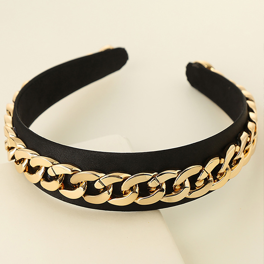 

Metal Chain Headband Women's Fashion Simple Luxury Solid Color Hairband Hair Accessories 1pc