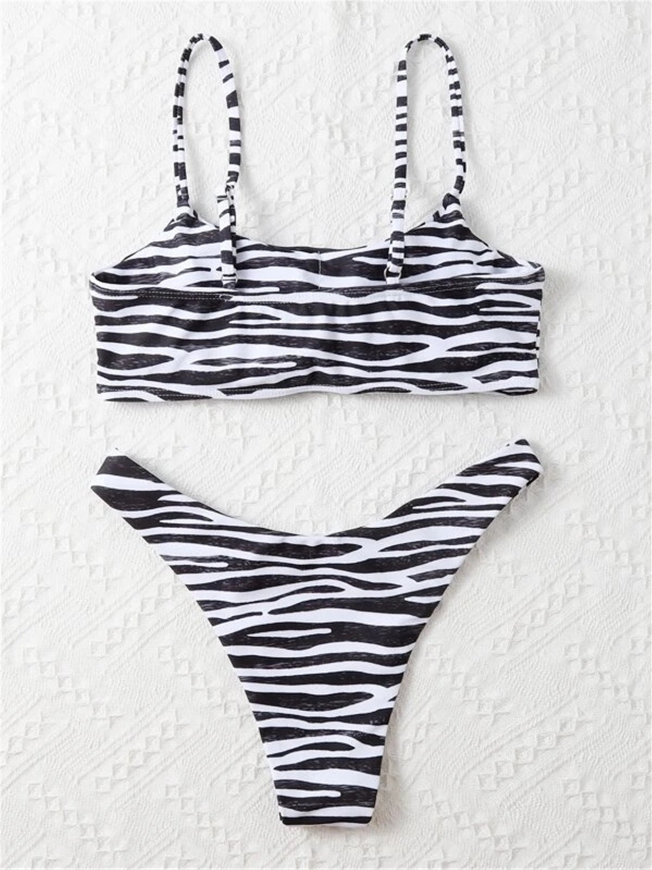 zebra swimsuit two piece