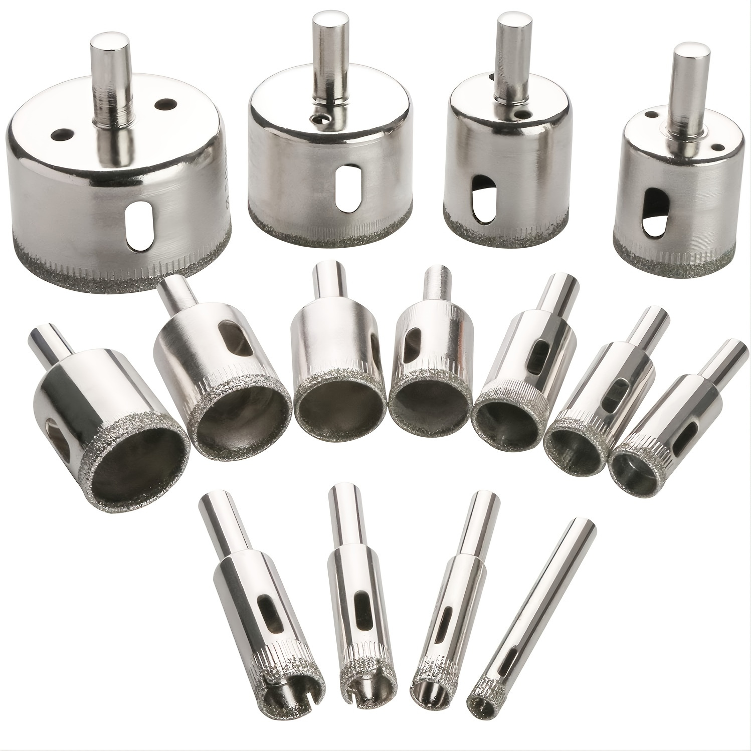 GOXAWEE Diamond Drill Bits, Hole Saw Diamond Drill Bit Set For Diamond Coating, Carbon Steel For Glass, Ceramics, Porcelain, Ceramic Tile