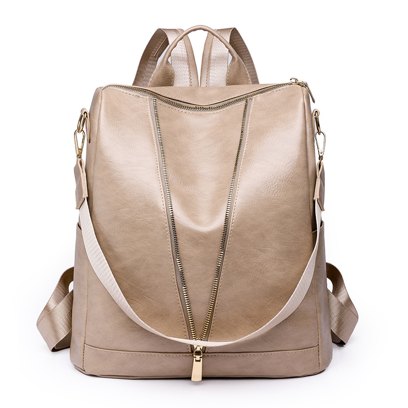 Anti-theft PU Leather Backpack Wallet Multicolor