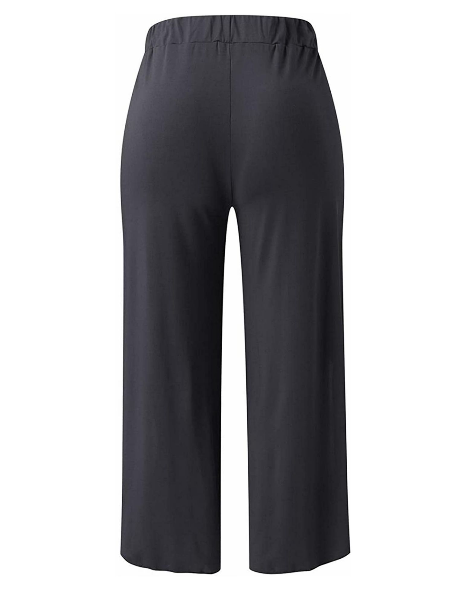 PMUYBHF Yoga Loose Pants for Women Women's Trousers Solid Color Spread Slit  High Waist Slim Wide Leg Casual Pants 4-Jul Wide Leg Pants for Women Plus  Size 