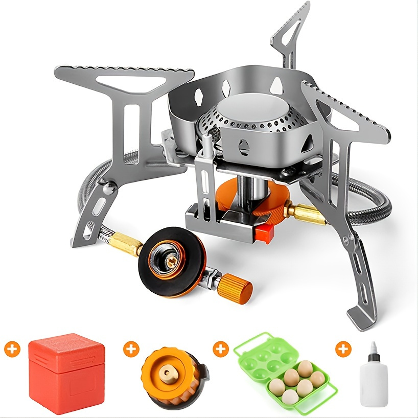 Camping Stove Big Fire Mini Burner Camping Stove 4pcs Gift Shop Now