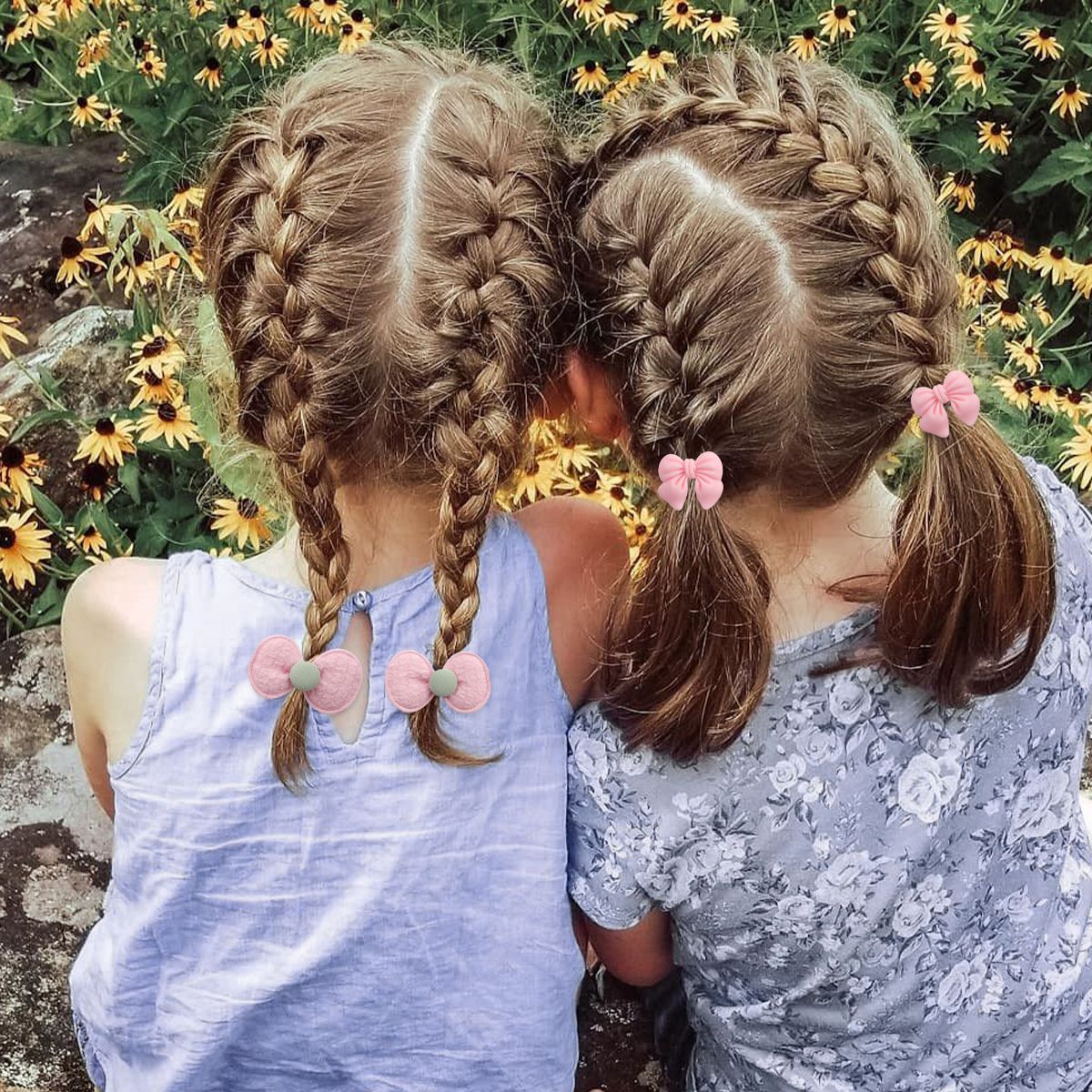 Baby Girls Cute Cartoon Hair Ties Small Bows Ponytail Holders For Girls Kids  | Shop On Temu And Start Saving | Temu