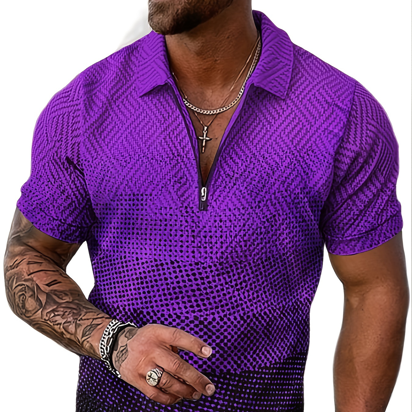 Men's T-shirt with short sleeves with V-neckline OMBRE-T-shirt SS