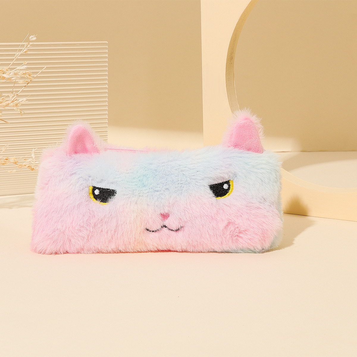 Women's Furry Cartoon Coin Purse Cat Shape Long Wallet | Shop On Temu ...