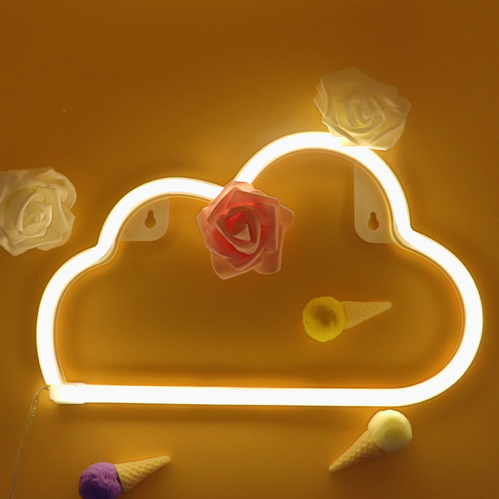 Cloud Shaped Led Wall Neon Sign Light Tools & Home Improvement Temu