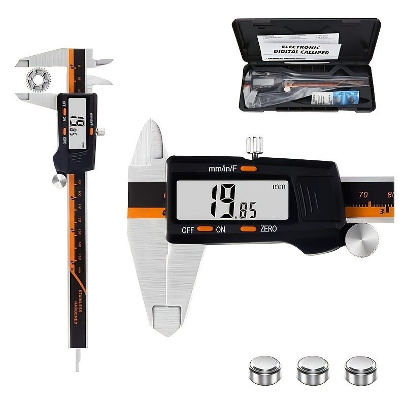 Digital Caliper, Adoric 0-6 Calipers Measuring Tool - Electronic  Micrometer Caliper with Large LCD Screen, Auto-Off Feature, Inch and  Millimeter