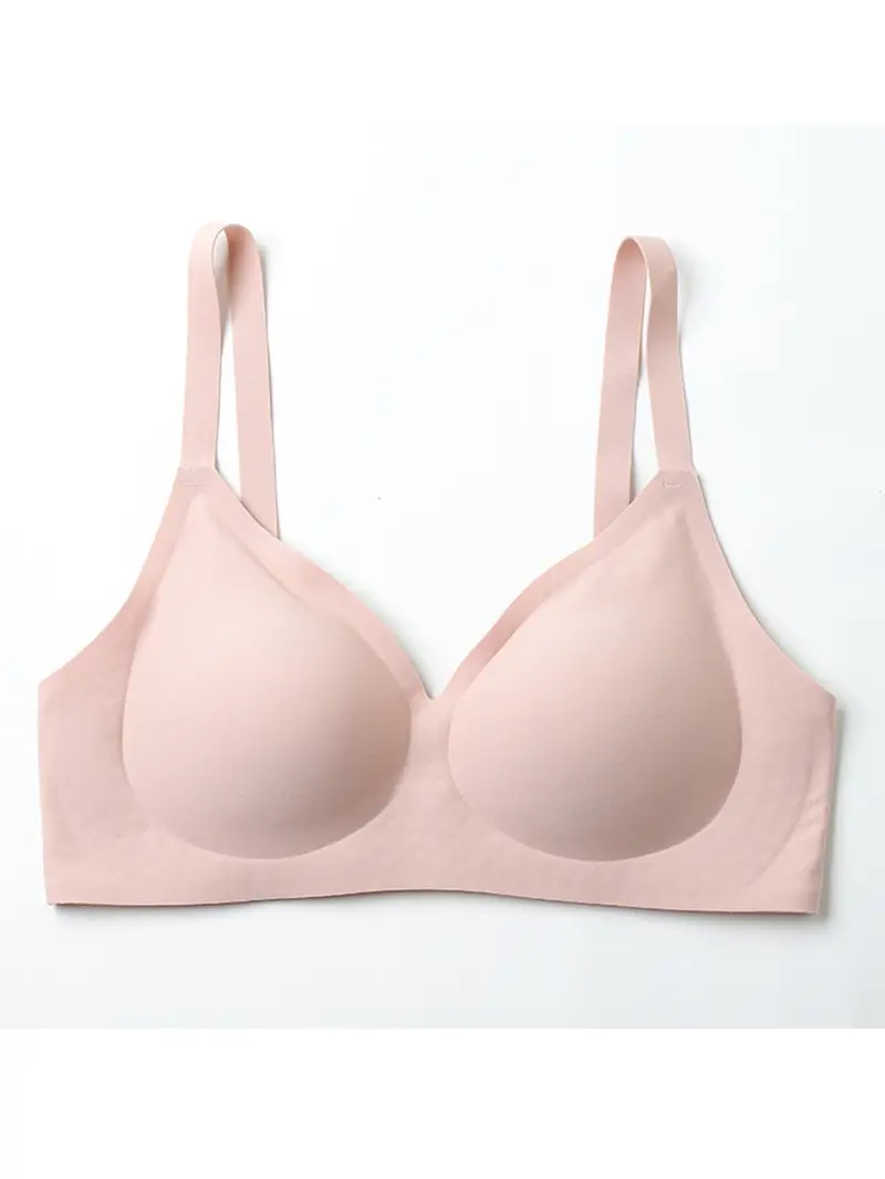 Women's Small Bust Ab Cup Seamless Push-up Bra, Thin Padded, Wirefree, Side  Slimming, Anti-sagging And Solid Color