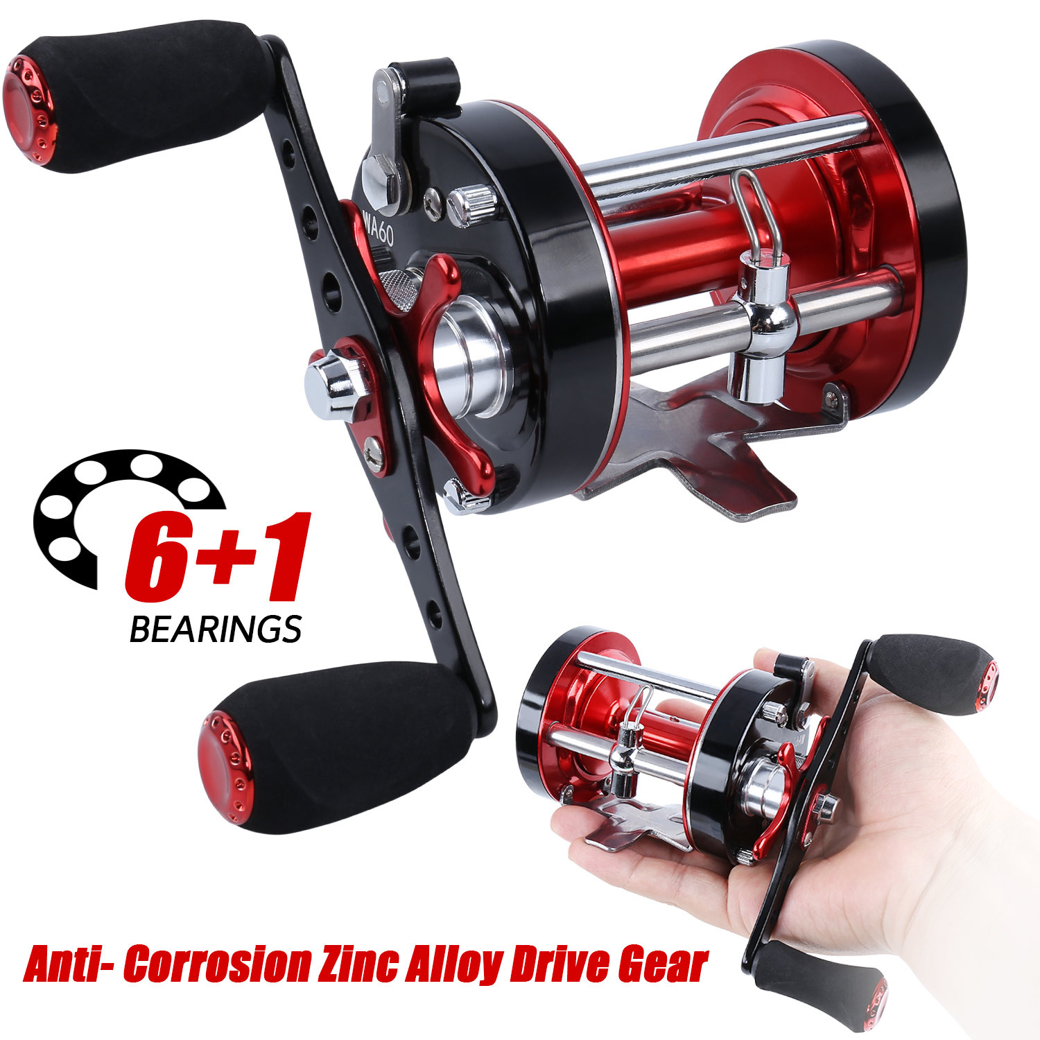 Sougayilang Baitcasting Fishing Reel: 6+1BB Trout & Bass Spinning Wheel for  Professional Anglers