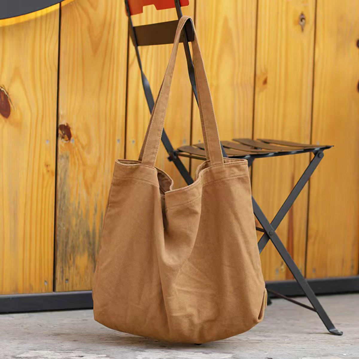 

Large Capacity Solid Color Canvas Bag, Shopping Bag, Tote Bag, Shoulder Bag