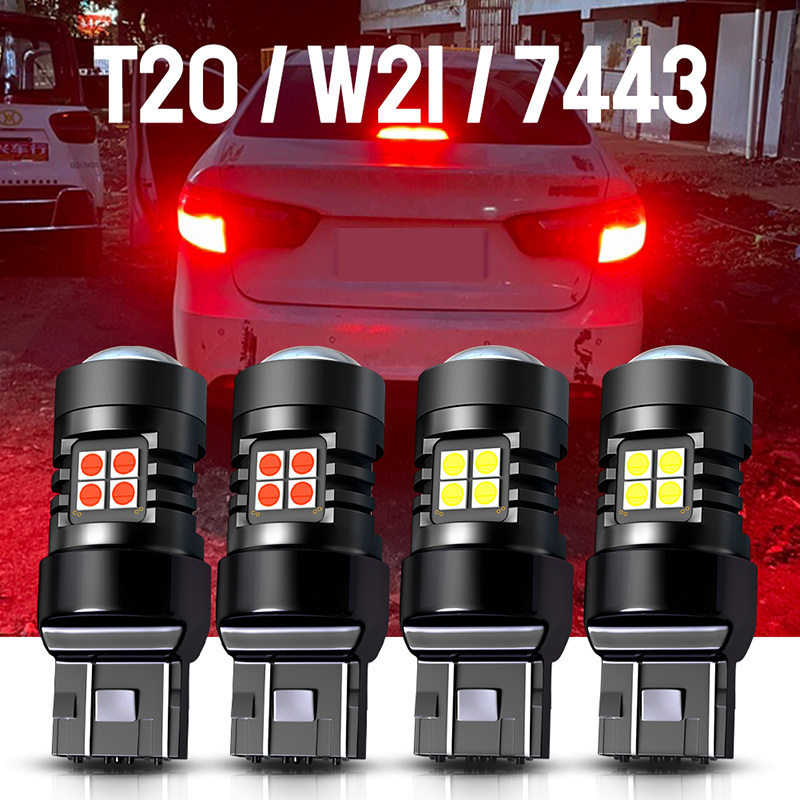 iDlumina 7443 W21/5W W3X16Q 12V 24V White LED Car Light Bulb 6X5W High  Power for Turn Signal Brake Parking Tail Light (Pack of 2) : : Car  & Motorbike
