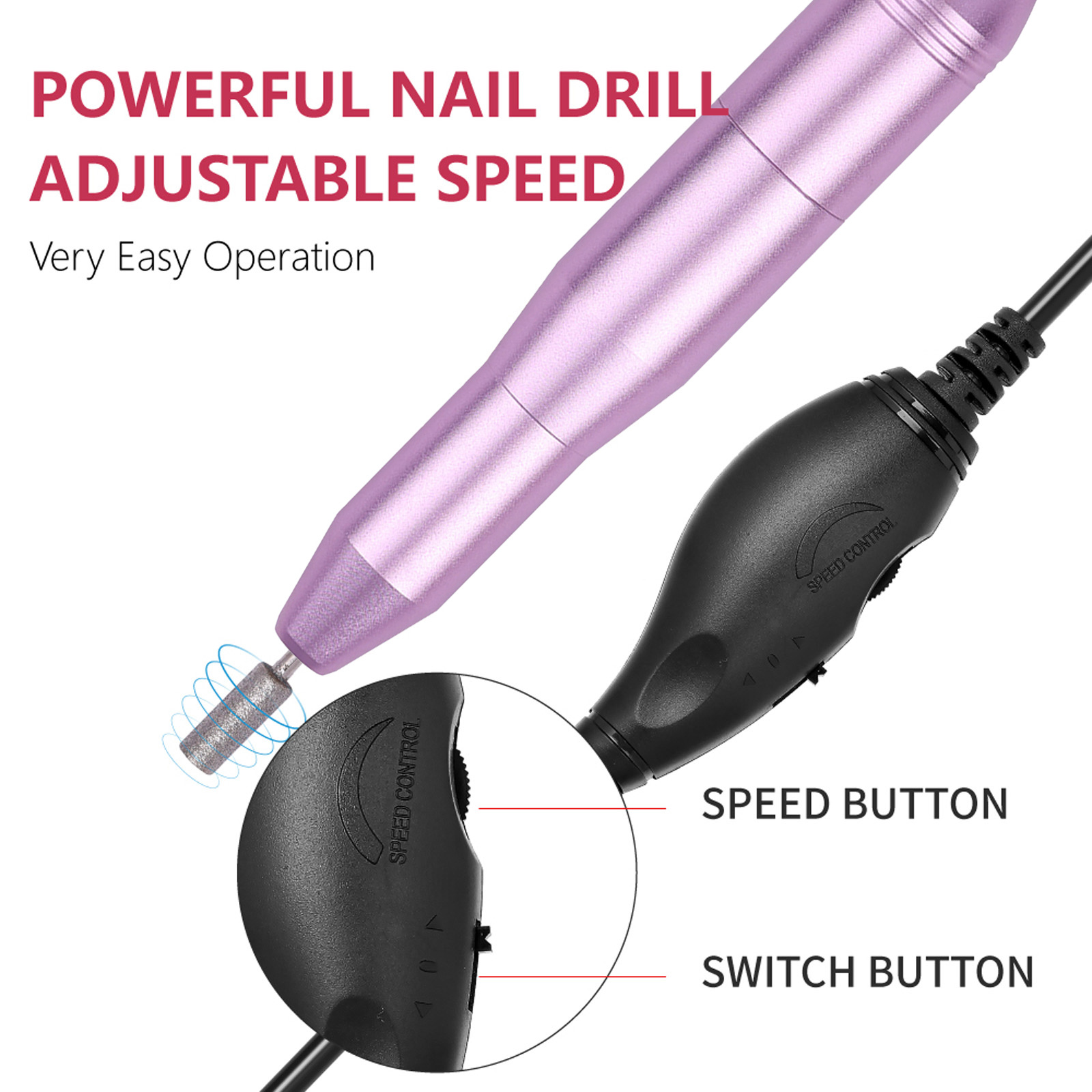 Yokefellow Electric Nail Drill Machine 35000rpm Professional Electric Nail  File Kit For Acrylic Gel Nail Manicure Pedicure Efile - Temu United Arab  Emirates