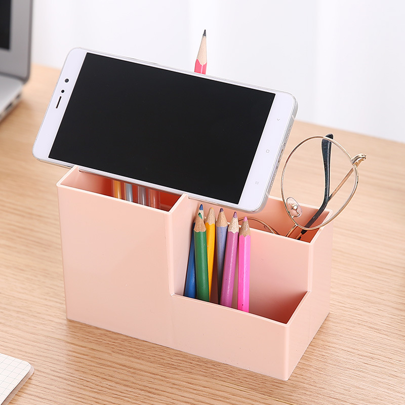 1pc Plastic Desktop Pen Holder ,Pen Organizer For Desk , Stationary  Organizer,Easy Assembly