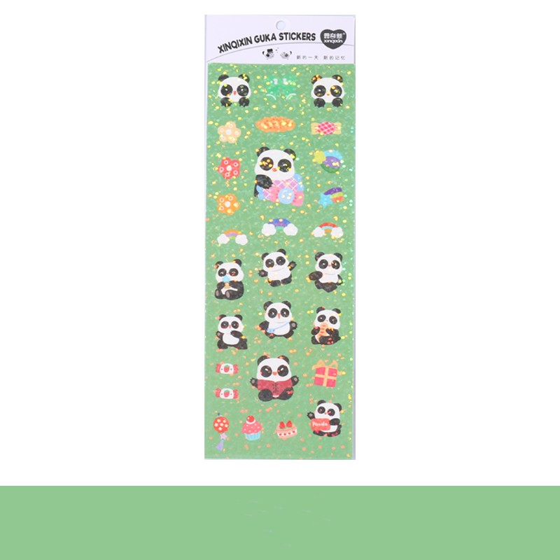 Panda Bear Puffy Stickers, Animal Deco Stickers, Scrapbook