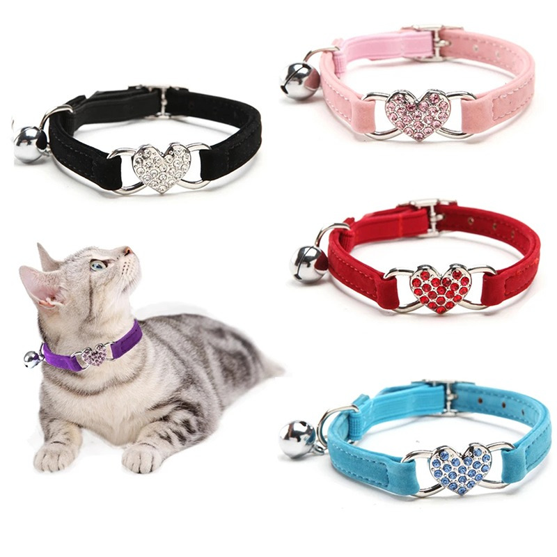 

Adjustable Soft Pet Collar With Bell For Small Dogs, Kittens And Adult Cats - A Cozy And Stylish Accessory For Your Furry Friend!