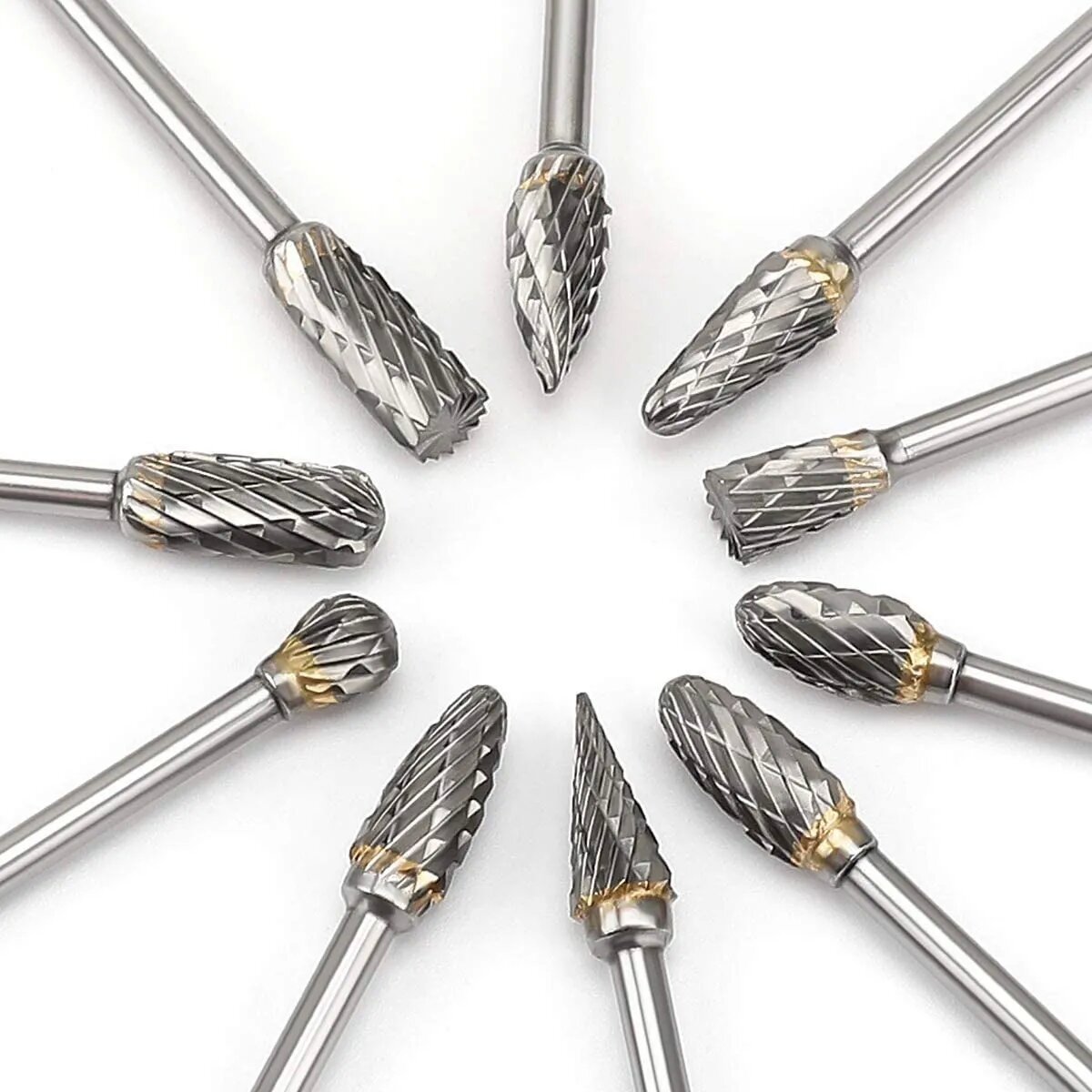 

10pcs Carbide Rotary Burr Set - Perfect For Woodworking, Drilling, Metal Carving, Engraving & Polishing!