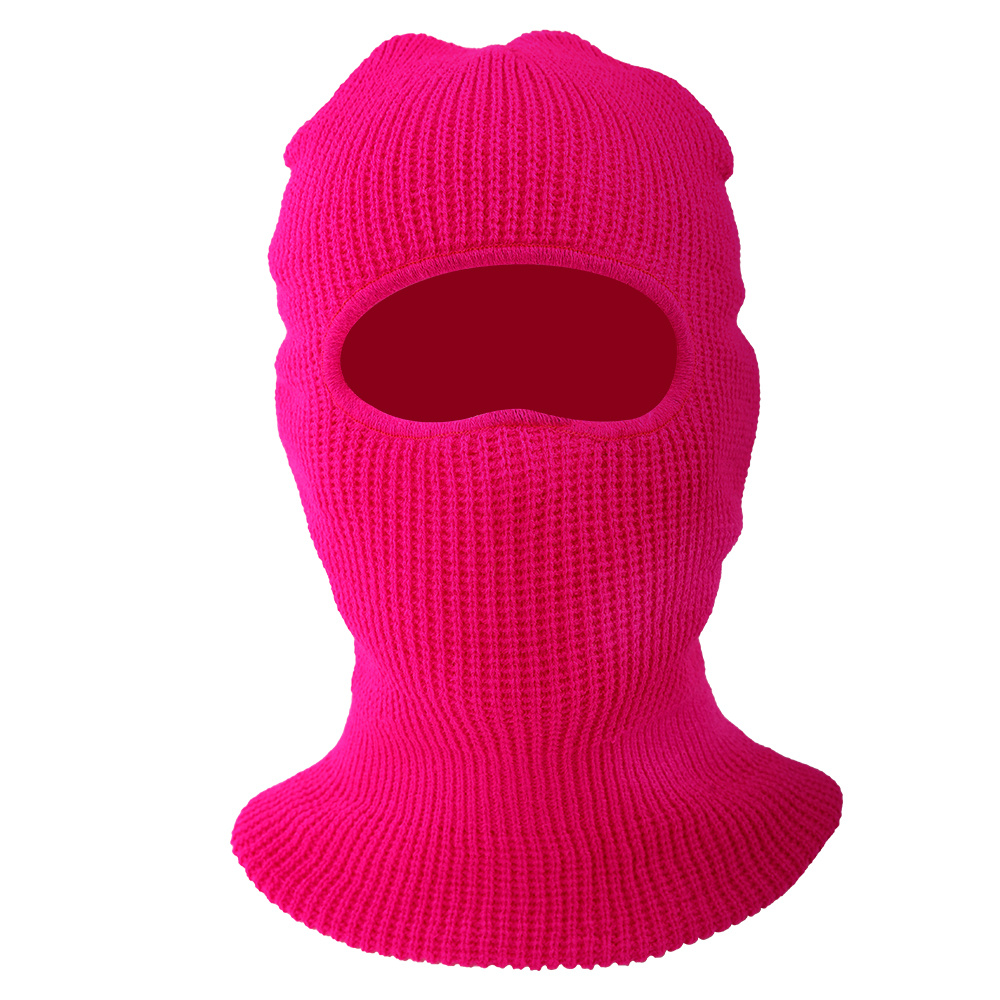 Htwon 3-Hole Full Face Cover Ski Balaclava Mask Knitted Hat Unisex Winter  Soft Balaclava Warm Windproof Ski Mask Cap, Rose red 
