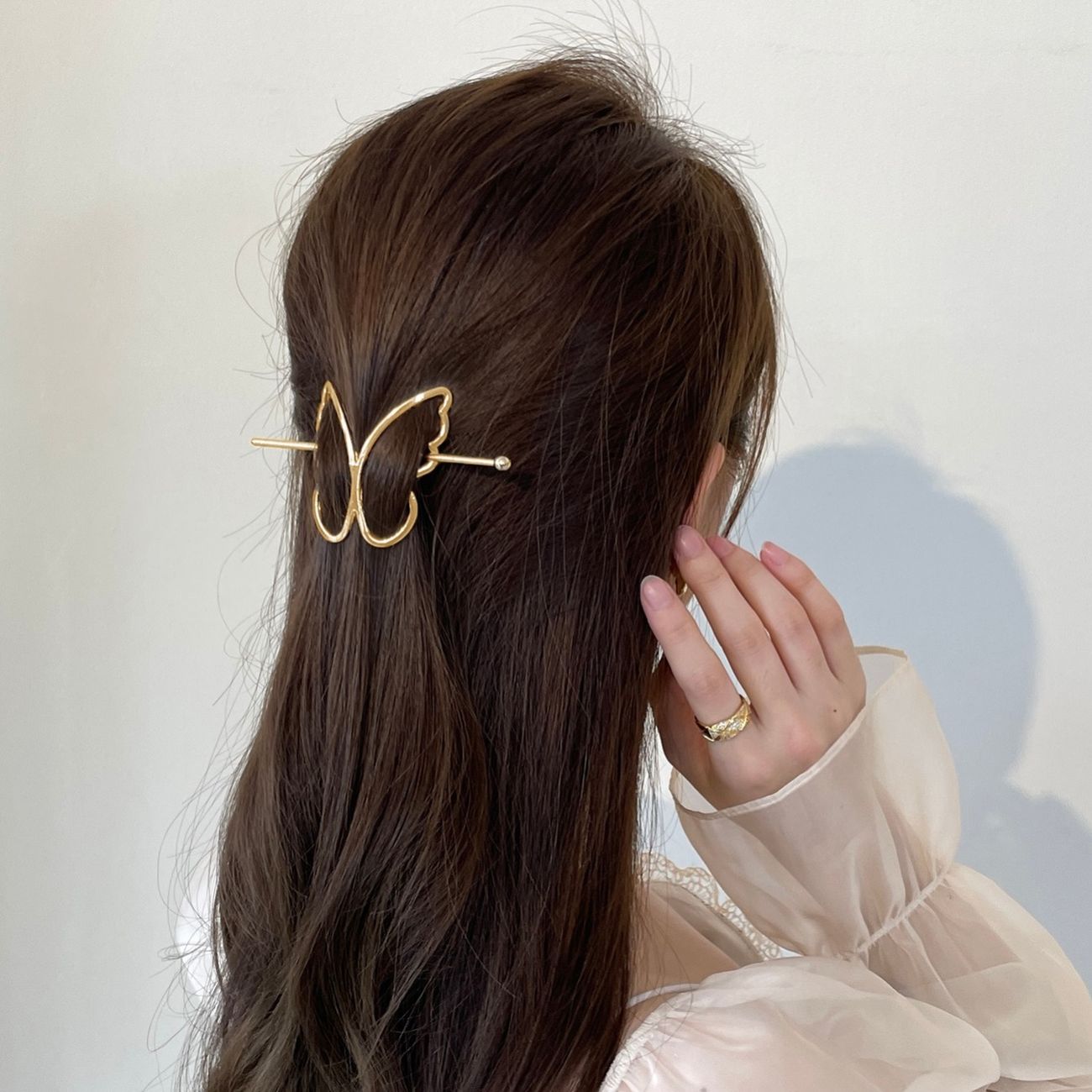 Butterfly Metal Golden Hair Clip Women's Fashion Sweet Hair Clip Hair  Accessories - Beauty & Personal Care - Temu