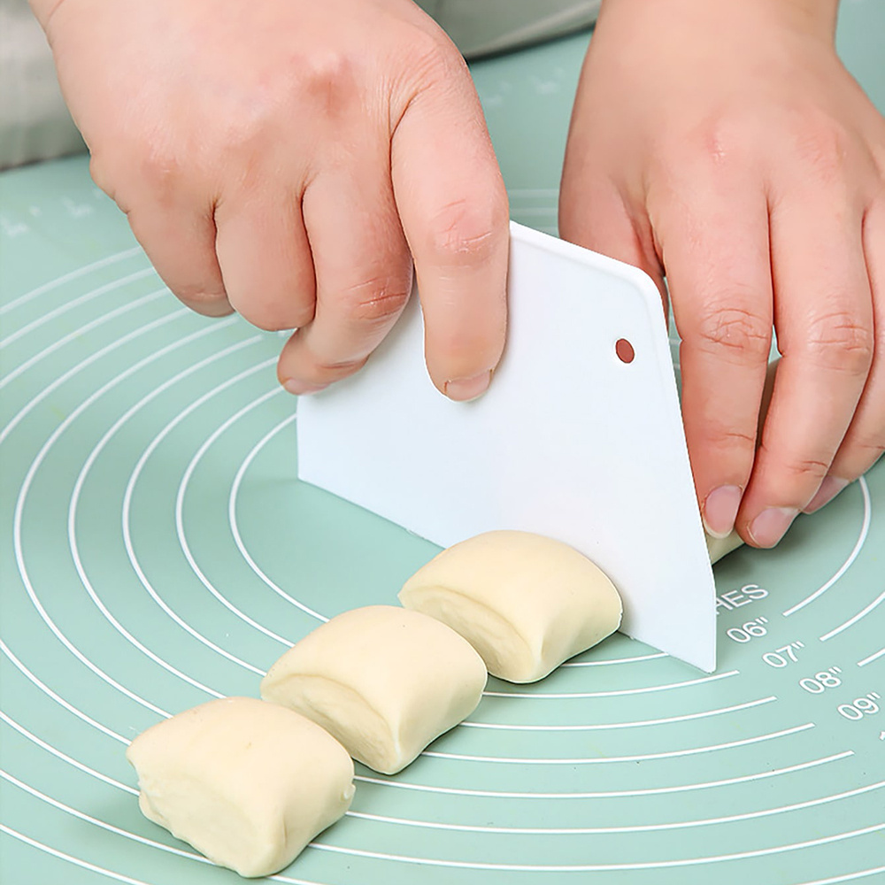 Pe Plastic Scraper Soft Dual-use Semi-circular Dough Scraper Cake