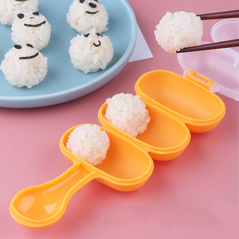 2 Pcs Sushi Mold Rice Ball Mold Set, 1 Rice Ball Mold & 1 Spoon